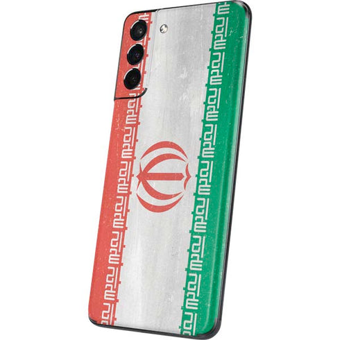 Iran Flag Distressed Galaxy S21 Plus 5G Skin
